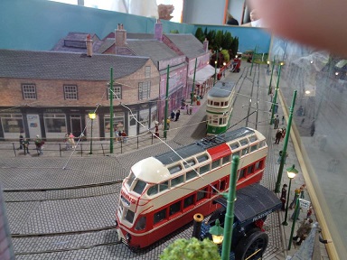 Trams passing at the Park